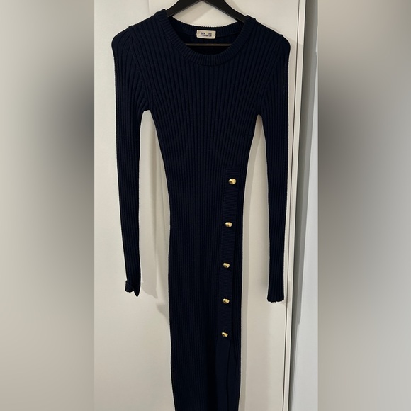 Navy Blue knit Baum und Pferdgarten dress, size 6 - Picture 2 of 4